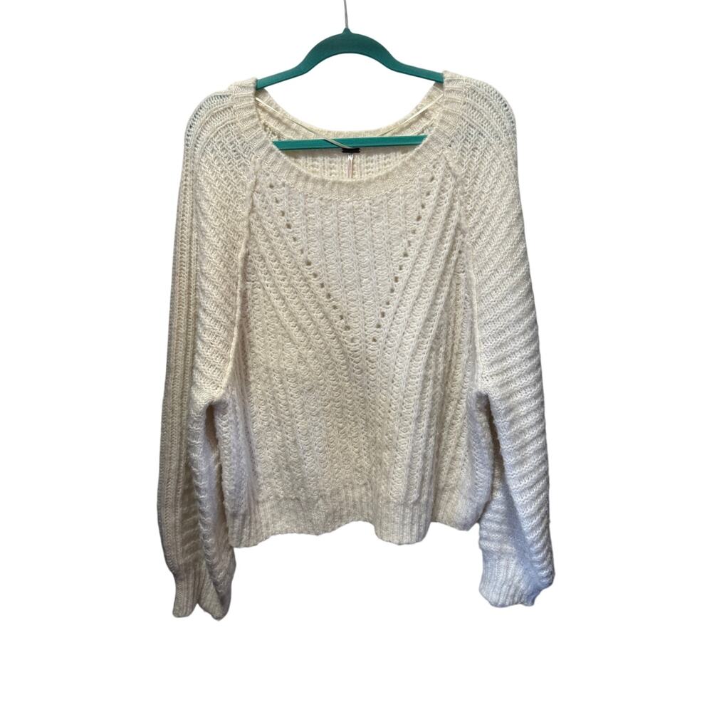 Free People Carter Scoop Neck Oversized Sweater Size L